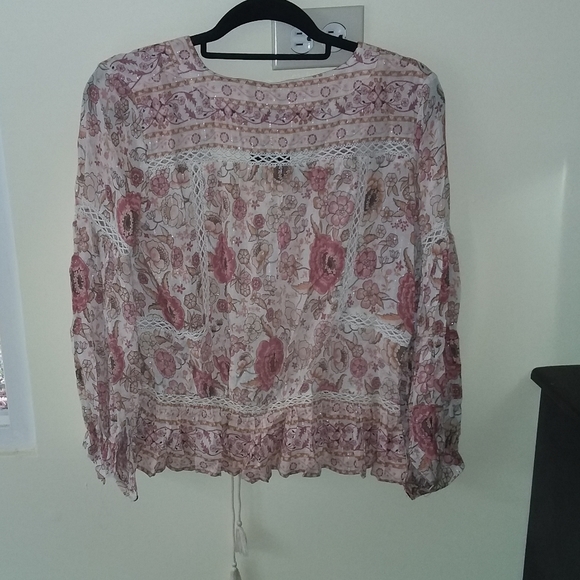 BNWT Spell designs zahara blouse rosewater pink S - Picture 7 of 8